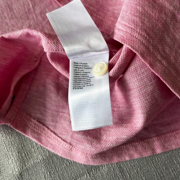 Eton Oxford Pique Contemporary Fit Popover Shirt Pink L - Picture 8 of 15